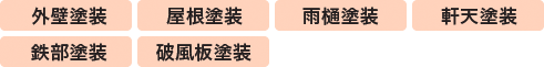 外壁塗装・屋根塗装・雨樋塗装・軒天塗装・鉄部塗装・破風板塗装・鉄部塗装