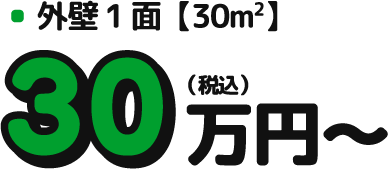 外壁1面【30m2】30円（税込）〜